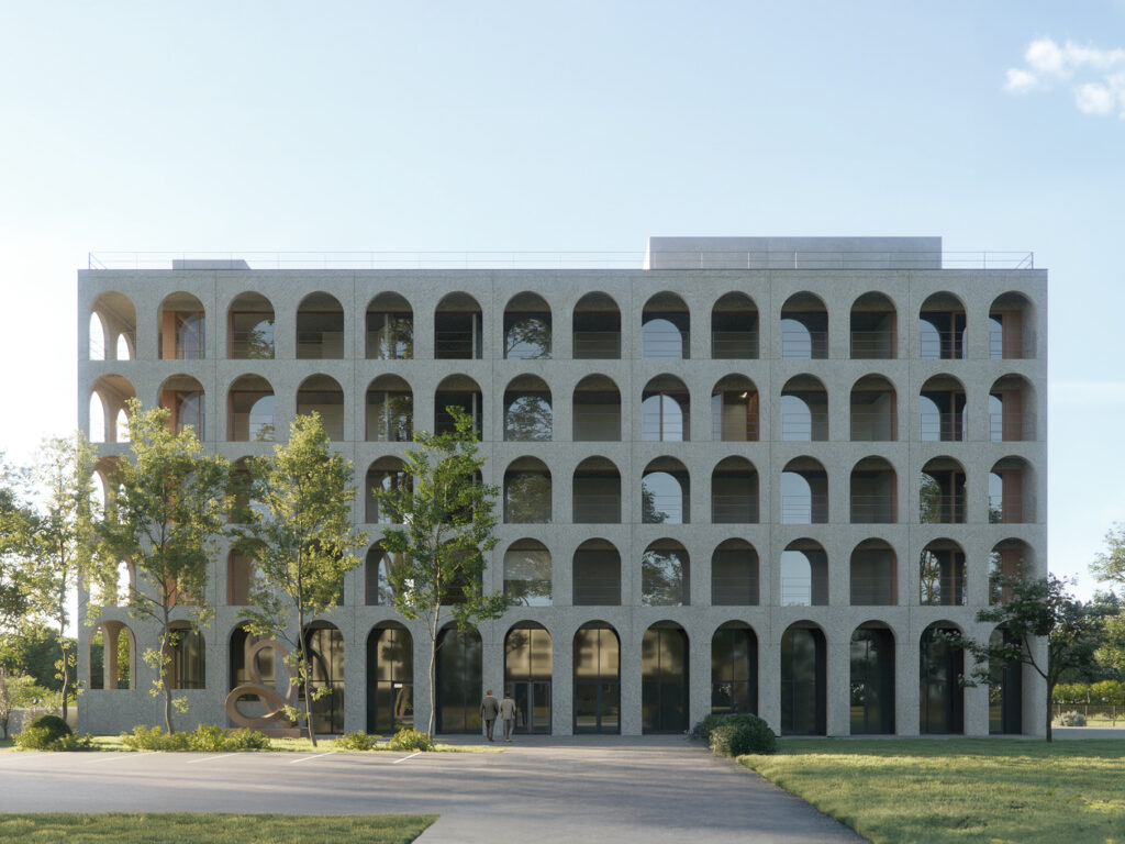 Visualisierung der neuen Firmenzentrale Arcus (Copyright: 2025 build)
